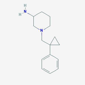 molecular formula C15H22N2 B11773634 1-((1-Phenylcyclopropyl)methyl)piperidin-3-amine 