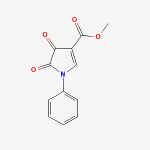 molecular formula C12H9NO4 B11773643 Methyl 4,5-dioxo-1-phenyl-4,5-dihydro-1H-pyrrole-3-carboxylate 