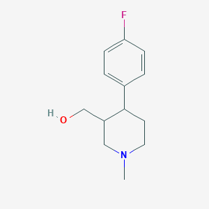 molecular formula C13H18FNO B117737 4-(4-Fluorophenyl)-3-hydroxymethyl-1-methyl-piperidine CAS No. 109887-53-8