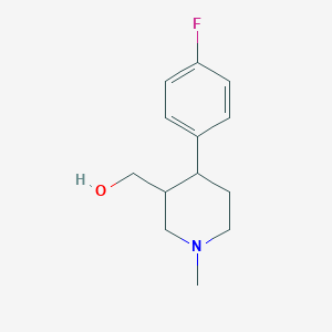 molecular formula C₁₃H₁₈FNO B117737 4-(4-Fluorophenyl)-3-hydroxymethyl-1-methyl-piperidine CAS No. 109887-53-8