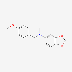 molecular formula C16H17NO3 B11773703 N-(4-Methoxybenzyl)-N-methylbenzo[d][1,3]dioxol-5-amine 
