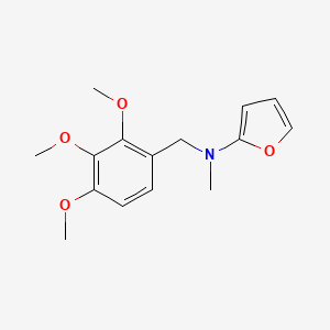 molecular formula C15H19NO4 B11773720 N-Methyl-N-(2,3,4-trimethoxybenzyl)furan-2-amine 