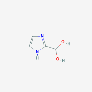 molecular formula C4H6N2O2 B11773722 (1H-Imidazol-2-yl)methanediol 