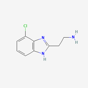 molecular formula C9H10ClN3 B11773849 2-(4-Chloro-1H-benzo[d]imidazol-2-yl)ethanamine CAS No. 4499-10-9