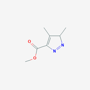 molecular formula C7H10N2O2 B11773907 methyl 3,4-dimethyl-3H-pyrazole-5-carboxylate CAS No. 341009-18-5