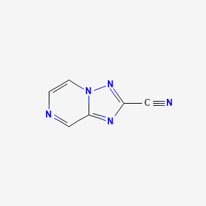 molecular formula C6H3N5 B11773958 [1,2,4]Triazolo[1,5-a]pyrazine-2-carbonitrile 