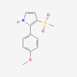 molecular formula C12H13NO3S B11773973 2-(4-Methoxyphenyl)-3-(methylsulfonyl)-1H-pyrrole 