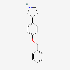 molecular formula C17H19NO B11773984 (S)-3-(4-(Benzyloxy)phenyl)pyrrolidine 