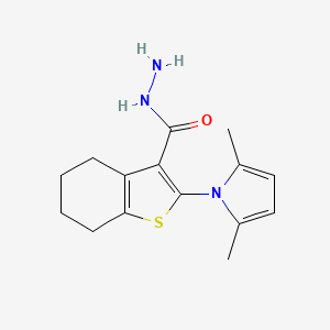 molecular formula C15H19N3OS B11774013 2-(2,5-Dimethyl-1H-pyrrol-1-yl)-4,5,6,7-tetrahydrobenzo[b]thiophene-3-carbohydrazide 