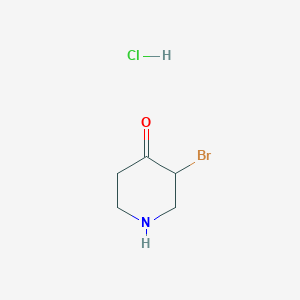 molecular formula C5H9BrClNO B11774015 3-Bromopiperidin-4-one hydrochloride 