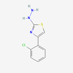 molecular formula C9H8ClN3S B11774087 4-(2-Chlorophenyl)-2-hydrazinylthiazole 