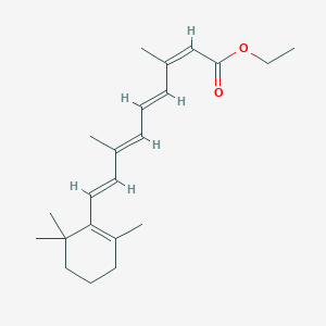 molecular formula C22H32O2 B117741 ethyl (2Z,4E,6E,8E)-3,7-dimethyl-9-(2,6,6-trimethylcyclohexen-1-yl)nona-2,4,6,8-tetraenoate CAS No. 59699-82-0