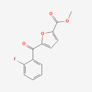 molecular formula C13H9FO4 B11774103 Methyl 5-(2-fluorobenzoyl)furan-2-carboxylate 