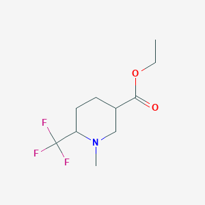 molecular formula C10H16F3NO2 B11774105 Ethyl 1-methyl-6-(trifluoromethyl)piperidine-3-carboxylate 
