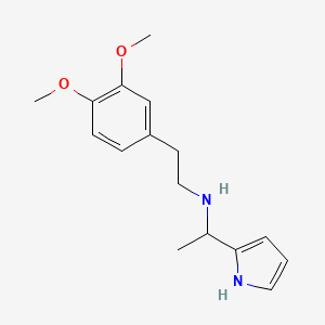 molecular formula C16H22N2O2 B11774149 N-(1-(1H-Pyrrol-2-yl)ethyl)-2-(3,4-dimethoxyphenyl)ethanamine 
