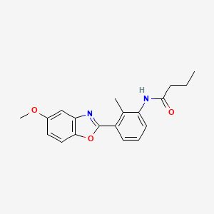 N-[3-(5-methoxy-1,3-benzoxazol-2-yl)-2-methylphenyl]butanamide