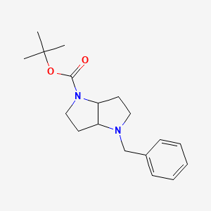 molecular formula C18H26N2O2 B11774162 tert-Butyl 4-benzylhexahydropyrrolo[3,2-b]pyrrole-1(2H)-carboxylate 