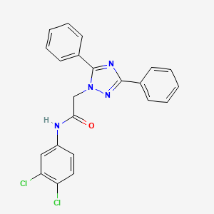 molecular formula C22H16Cl2N4O B11774174 N-(3,4-Dichlorophenyl)-2-(3,5-diphenyl-1H-1,2,4-triazol-1-yl)acetamide 