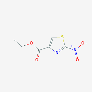 molecular formula C6H6N2O4S B11774256 Ethyl 2-nitro-1,3-thiazole-4-carboxylate CAS No. 43028-99-5