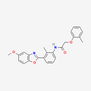 N-[3-(5-methoxy-1,3-benzoxazol-2-yl)-2-methylphenyl]-2-(2-methylphenoxy)acetamide