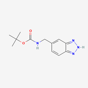 molecular formula C12H16N4O2 B11774271 6-(Boc-aminomethyl)-1,2,3-benzotriazole 
