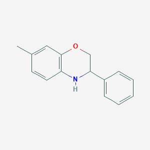 molecular formula C15H15NO B11774285 7-Methyl-3-phenyl-3,4-dihydro-2H-benzo[b][1,4]oxazine 