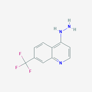 molecular formula C10H8F3N3 B11774297 4-Hydrazinyl-7-(trifluoromethyl)quinoline CAS No. 49612-01-3
