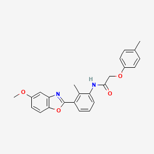 N-[3-(5-methoxy-1,3-benzoxazol-2-yl)-2-methylphenyl]-2-(4-methylphenoxy)acetamide
