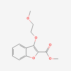 molecular formula C13H14O5 B11774322 Methyl 3-(2-methoxyethoxy)benzofuran-2-carboxylate 