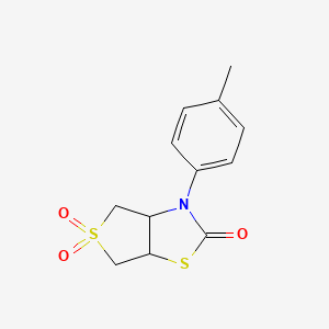 molecular formula C12H13NO3S2 B11774329 3-(p-Tolyl)tetrahydrothieno[3,4-d]thiazol-2(3H)-one 5,5-dioxide 