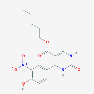 molecular formula C17H21N3O6 B11774337 Pentyl 4-(4-hydroxy-3-nitrophenyl)-6-methyl-2-oxo-1,2,3,4-tetrahydropyrimidine-5-carboxylate 