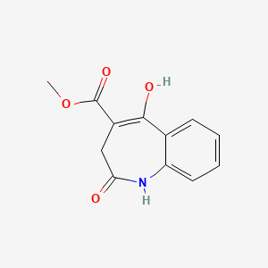 molecular formula C12H11NO4 B11774384 Methyl 5-hydroxy-2-oxo-2,3-dihydro-1H-benzo[b]azepine-4-carboxylate 