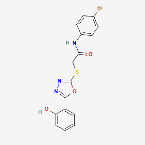 molecular formula C16H12BrN3O3S B11774387 N-(4-Bromophenyl)-2-((5-(2-hydroxyphenyl)-1,3,4-oxadiazol-2-yl)thio)acetamide 