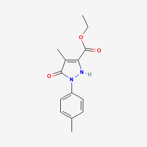 molecular formula C14H16N2O3 B11774445 Ethyl 5-hydroxy-4-methyl-1-(p-tolyl)-1H-pyrazole-3-carboxylate 