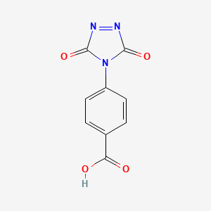 molecular formula C9H5N3O4 B11774456 Benzoic acid, 4-(3,5-dioxo-1,2,4-triazolidin-4-yl)- CAS No. 52203-74-4