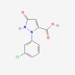 molecular formula C10H7ClN2O3 B11774504 1-(3-Chlorophenyl)-3-hydroxy-1H-pyrazole-5-carboxylic acid 