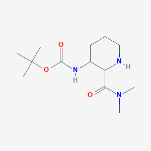 molecular formula C13H25N3O3 B11774550 tert-Butyl (2-(dimethylcarbamoyl)piperidin-3-yl)carbamate 