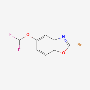molecular formula C8H4BrF2NO2 B11774686 2-Bromo-5-(difluoromethoxy)benzo[d]oxazole 