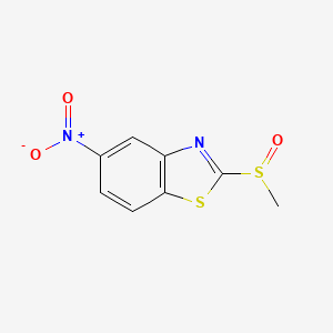 molecular formula C8H6N2O3S2 B11774697 2-(Methylsulfinyl)-5-nitrobenzo[d]thiazole 