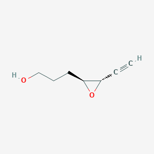 molecular formula C7H10O2 B117747 3-[(2S,3S)-3-Ethynyloxiranyl]-1-propanol CAS No. 156455-52-6