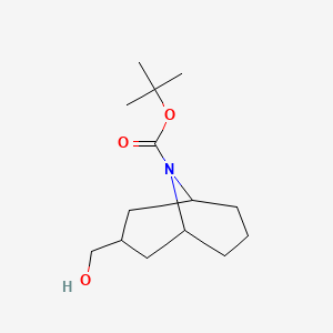 molecular formula C14H25NO3 B11774701 tert-Butyl 3-(hydroxymethyl)-9-azabicyclo[3.3.1]nonane-9-carboxylate 