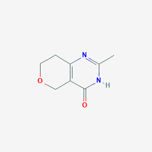 molecular formula C8H10N2O2 B11774771 2-Methyl-7,8-dihydro-3H-pyrano[4,3-d]pyrimidin-4(5H)-one 