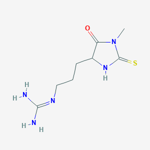 molecular formula C8H15N5OS B11774777 Guanidine, [3-(1-methyl-5-oxo-2-thioxo-4-imidazolidinyl)propyl]- CAS No. 5174-77-6