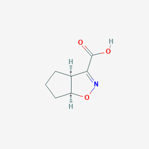 molecular formula C7H9NO3 B11774781 (3aS,6aS)-4,5,6,6a-tetrahydro-3aH-cyclopenta[d][1,2]oxazole-3-carboxylic acid 