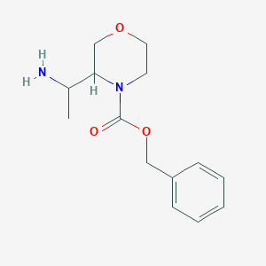 molecular formula C14H20N2O3 B11774800 Benzyl 3-(1-aminoethyl)morpholine-4-carboxylate 