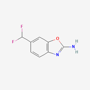 molecular formula C8H6F2N2O B11774802 6-(Difluoromethyl)benzo[d]oxazol-2-amine 