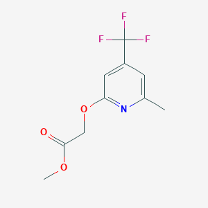 molecular formula C10H10F3NO3 B11774830 Methyl 2-((6-methyl-4-(trifluoromethyl)pyridin-2-yl)oxy)acetate 