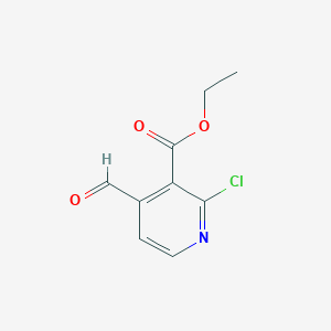 molecular formula C9H8ClNO3 B11774874 Ethyl 2-chloro-4-formylnicotinate 