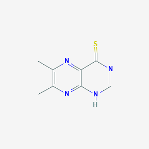 molecular formula C8H8N4S B11774880 6,7-Dimethylpteridine-4-thiol 