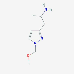 molecular formula C8H15N3O B11774948 1-(1-(Methoxymethyl)-1H-pyrazol-3-yl)propan-2-amine 